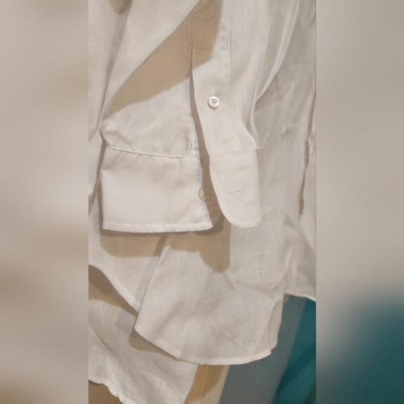 Women's Frank & Eileen Mackenzie OS White Button-down Shirt - Picture 6 of 8